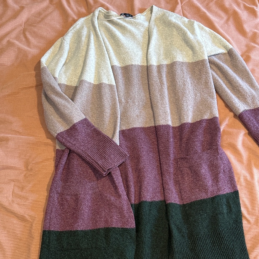 a.n.a Multicolor Striped Cardigan